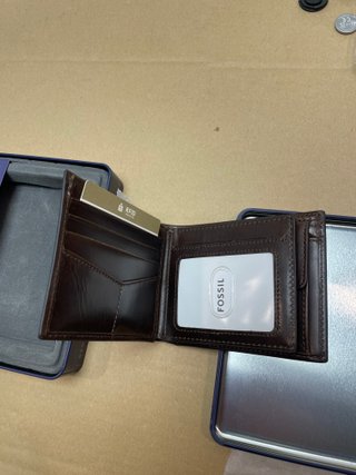 Cartera Fossil Derrick Hombre Marrón