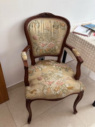 Silla Vintage Madera y Tela