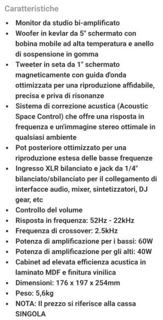 Monitor da studio M-Audio BX5 D3