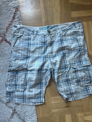 Pantalón corto cuadros hombre talla 60