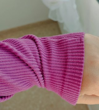 Vestido Invierno Lefties de canalé en color fucsia