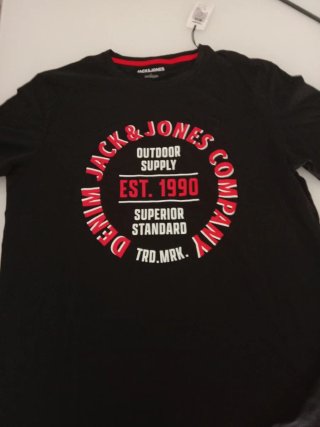 Camiseta Jack & Jones Negra Talla L
