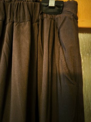 Pantalón falda fluido marrón