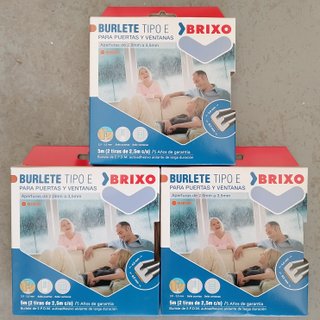 3 Paquetes Burlete caucho perfil "E" para ventanas