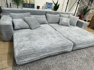 Sofá modular gris de tela