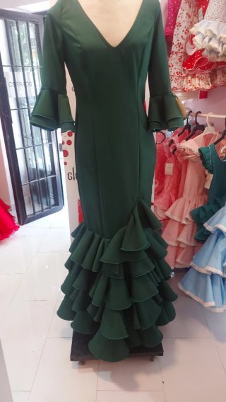 Traje de flamenca verde