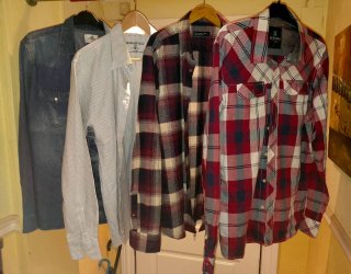 Lote 4 Camisas Hombre Springfield y Bershka