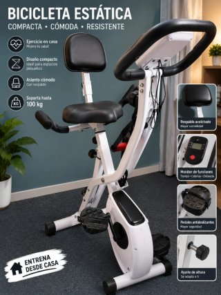 Bicicleta Estática Compacta y Resistente