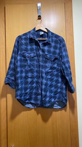 Camisa de cuadros azul
