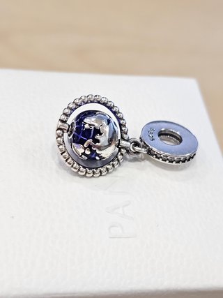 Charm Colgante Mundo Giratorio Globo Terráqueo