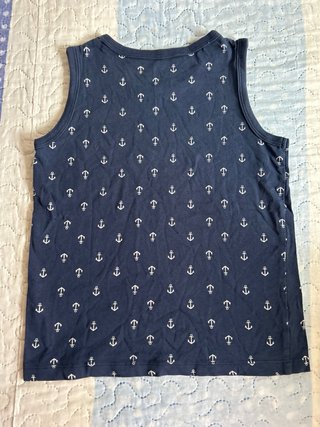 Camiseta de Tirantes H&M Azul con Anclas