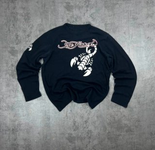 Camiseta Ed Hardy Y2K Negra Manga Larga