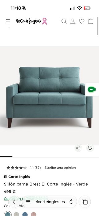 Sofá Cama Brest El Corte Inglés Azul