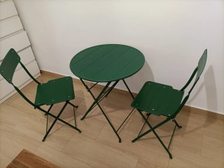 Conjunto Mesa Redonda y 2 Sillas Plegables SUNDSÖ