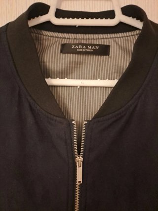 Chaqueta Blazer Zara Man Piel vuelta Marino Tal