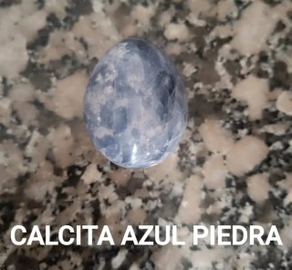 Huevo de Calcita Azul Pulida / Blue Calcite Egg