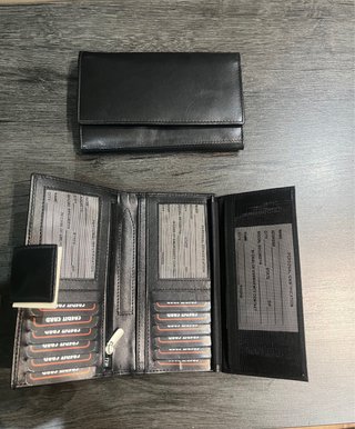 Carteras de piel negra mujer