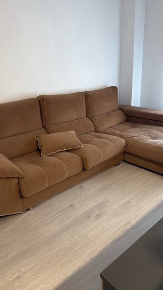 Sofá Chaise Longue Marrón Extensible