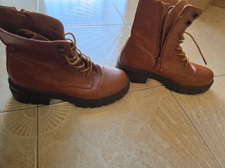 Botines piel marrón talla 37