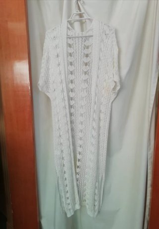 Kimono Largo Ibicenco Crema Talla M