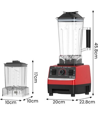 Batidora Profesional 2000W con 2 Jarras