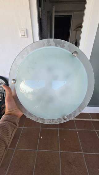Lámpara de techo de cristal