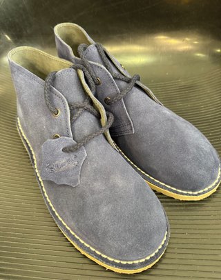 Botines de ante azul marino T40