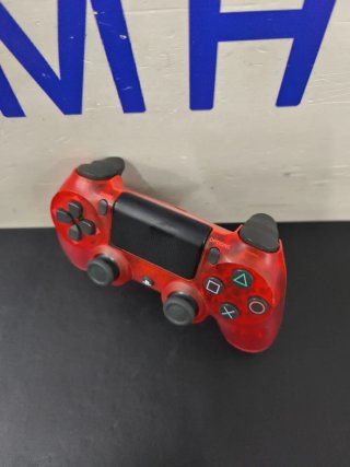 Controller PS4 Rosso Trasparente Originale Senza Fili