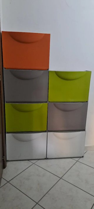 Scarpiera componibile in plastica