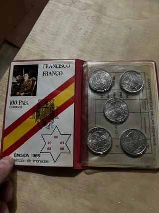 Set Monedas 100 Pesetas Francisco Franco Plata