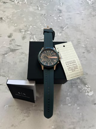 Armani Exchange Chronograph – Green & Rose Gold