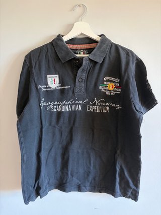 Polo Geographical Norway Azul Marino Talla L