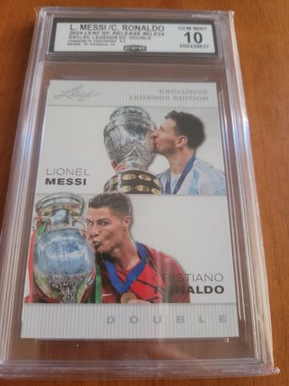 Carta futbol L. Messi / C. Ronaldo 2024 Leaf