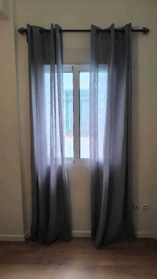 Juego cortinas de lino gris La Redoute 140x240cm