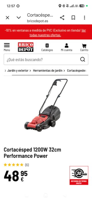 Cortacésped Eléctrico Performance Power 1200W