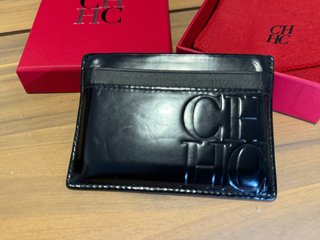 Tarjetero Carolina Herrera CH Negro Piel