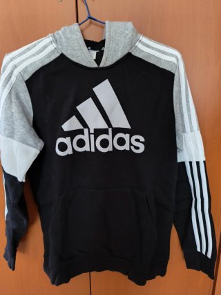 Sudadera Adidas Negra y Gris