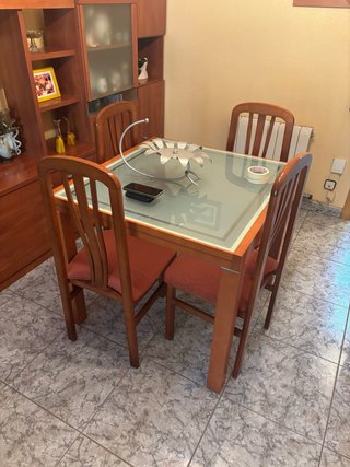 Mesa de Salón con 4 Sillas
