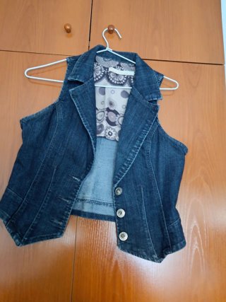 Chaleco vaquero azul