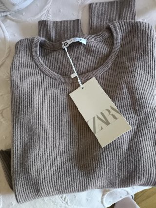 Jersey de punto Zara Beige Talla L