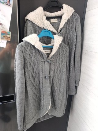 Chaquetas de punto gris BrotesTalla 12 y 14