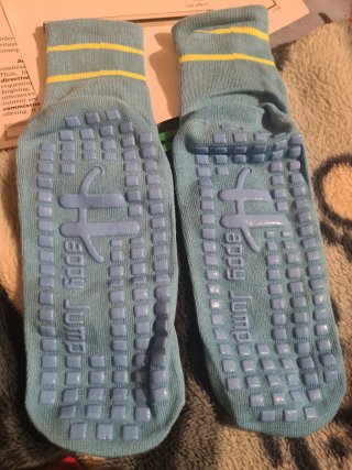 Calcetines Antideslizantes Casa Azul y Amarillo