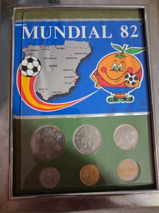 Cuadro Mundial 82 Monedas España