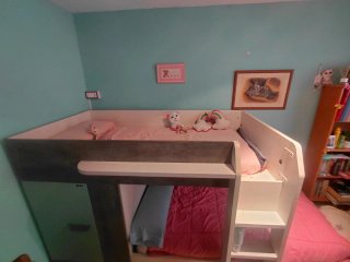 Cama juvenil tipo tren