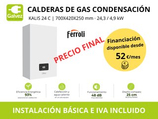 Caldera de Gas instalada iva incluido