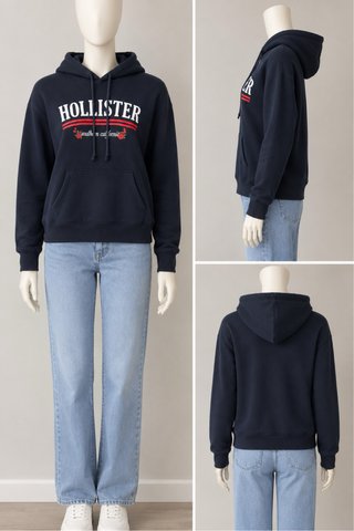 Sudadera Hollister Azul con Logo