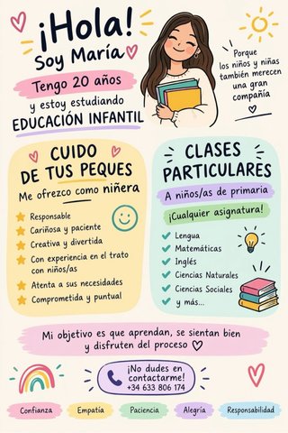 Canguro / Profesora de clases particulares