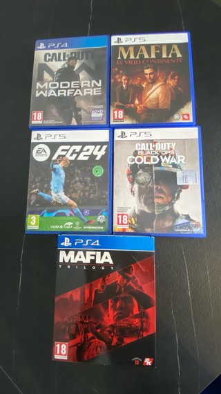 Confezione 5 Giochi PS4/PS5: Call of Duty, Mafia, FC24