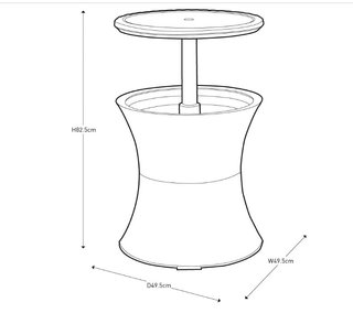Keter Pacific Cool Bar - Tavolo Frigo da Giardino