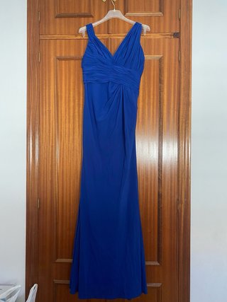 Vestido largo de fiesta azul